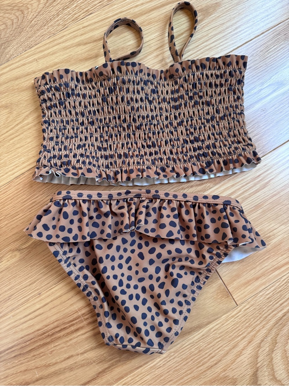 Girls brown and black spotted bikini swimsuit - Picture 4 of 4